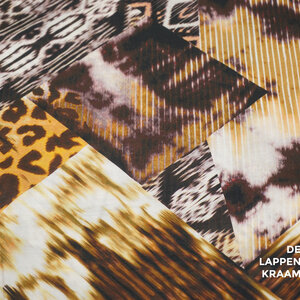  Viscose met dierenprint patchwork