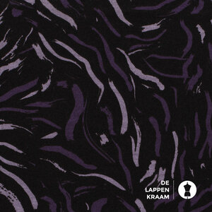 Gebreide punta met abstracte print in paarstinten