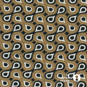 Gebreide punta met retroprint camel