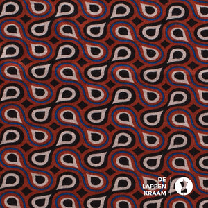 Gebreide punta met retroprint brique