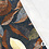 Viscose tricot stof met abstracte bladprint bruintinten