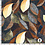 Viscose tricot stof met abstracte bladprint bruintinten