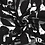 Punta di Roma stof met zwart-witte abstracte print