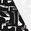 Punta di Roma stof met zwart-witte abstracte print