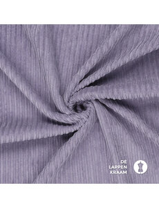  Ribfluweel hoog-laag met teddy binnenkant lila