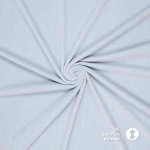 Tricot ribfluweel lichtblauw