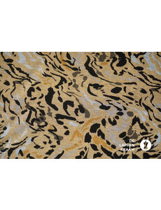  Coupon 725 Punta lichtgeel met dierenprint 170 x 150 cm
