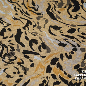 Coupon 725 Punta lichtgeel met dierenprint 170 x 150 cm