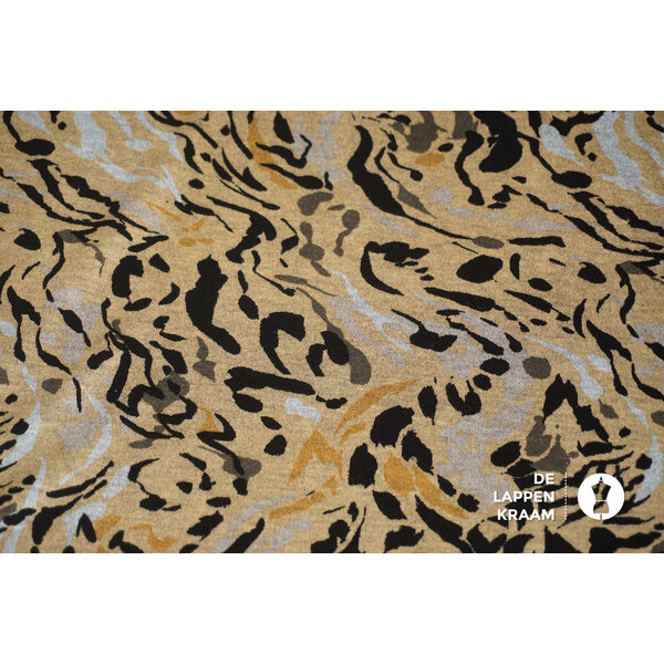Coupon 40 Punta lichtgeel met dierenprint 170 x 150 cm