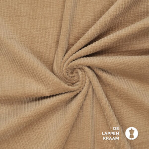  Hoog-Laag gewassen ribfluweel camel