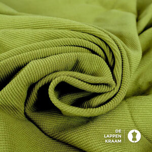 Tricot met twill limegroen