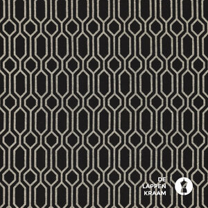 Punta zwart met grafische print beige