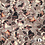 Viscose stof twill in taupe met waterverf bloemen