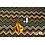 Travelstof met zigzagprint in bruin en zwart