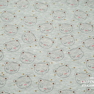  Fleecejogging grijs gemeleerd met beertjes