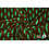 Viscose stof met stretch retroprint in groen en bruin