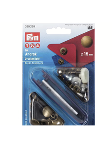 Prym Drukknoop 15mm brons pak van 10 stuks