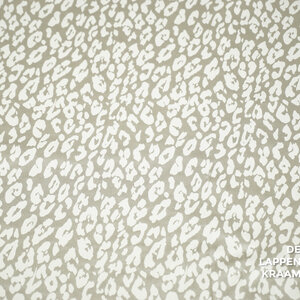  Satijn met ingeweven panterpootjes ecru