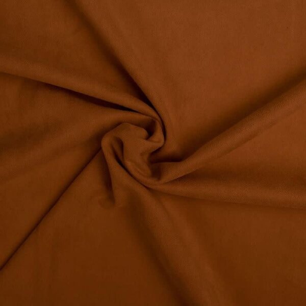 Coupon 454 Scuba suede cognac 150 x 160 cm