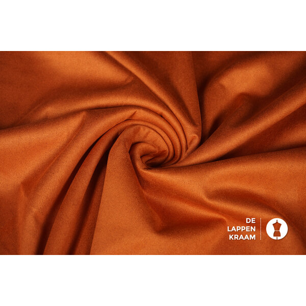 Coupon 477 Scuba suede brique 150 x 160 cm