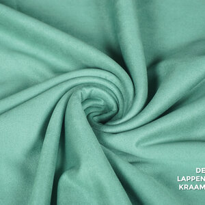 Coupon 656 Scuba suede mint 150 x 160 cm