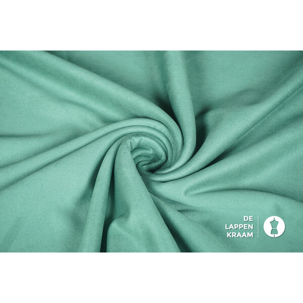 Coupon 656 Scuba suede mint 150 x 160 cm