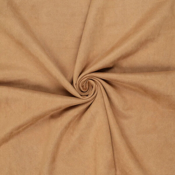 Coupon 659 Scuba suede camel 150 x 160 cm