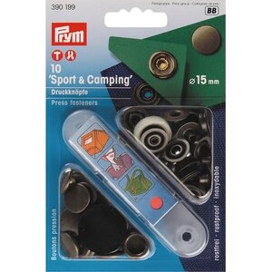 Prym Drukknoop 15mm oud messing pak van 10 stuks