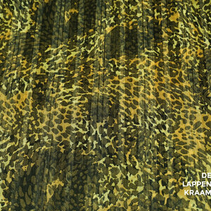  Chiffon met lurex lime met vlekjes