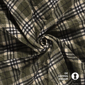  Gewatteerde stof met groene ruit