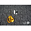 Coupon 58 Gebreid grijs met opgelegd strepenpatroon 180 x 160 cm