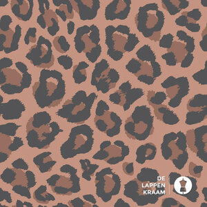  Waterafstotende stof panterprint roze