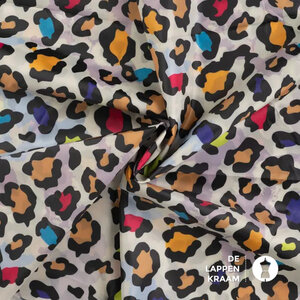 Stof voor regenponcho panter multicolor