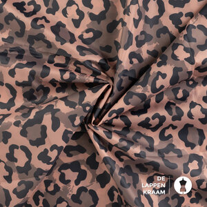 Stof voor regenponcho panter taupe