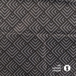 Stof voor regenponcho grijs met zwart