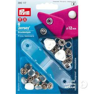 Prym Drukknoop Jersey parelmoer 12mm pak van 6 stuks