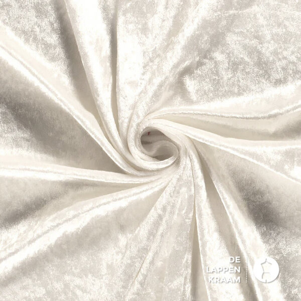 Velours de panne  stof offwhite