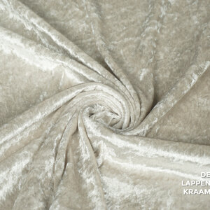  Velours de panne stof lichtbeige