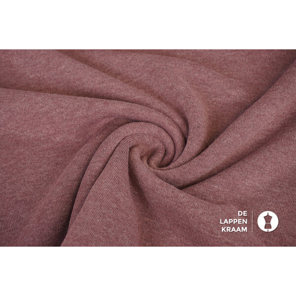 Gebreide dubbeldoek stof in mauve