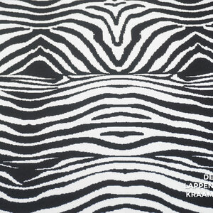 Dubbeldoek in zwart witte zebraprint