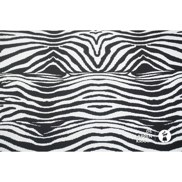 Dubbeldoek in zwart witte zebraprint