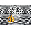 Dubbeldoek in zwart witte zebraprint