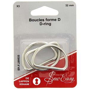  D-ring 32mm kaartje 3 stuks