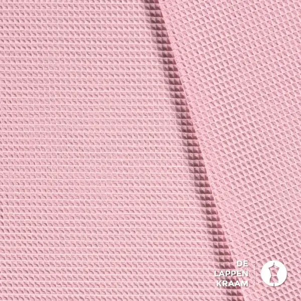 Basic Wafeldoek roze