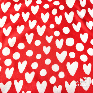  Brushed jogging rood met hartjes