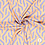 Keperstretch met abstracte print zalm-lila