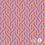 Keperstretch met abstracte print in lila en oranje