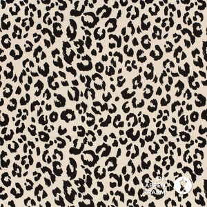  Keper stretch met panterprint in beige/zwart