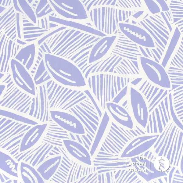 *** Dunne stretchpopeline stof in lila met witte streepjes