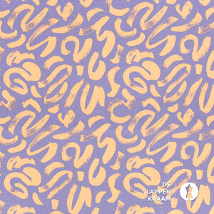 *** Viscose tricot lila met krabbeltjes